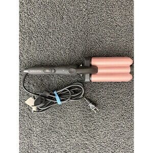 Foxy Bae Triple Barrel Waver Curling Iron Hair Styling Tool Pink